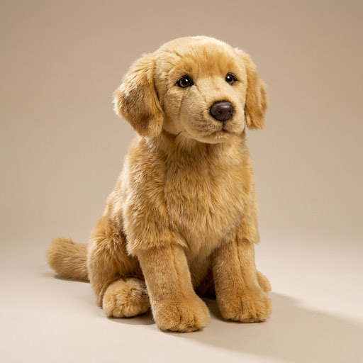 Golden retriever plush dog